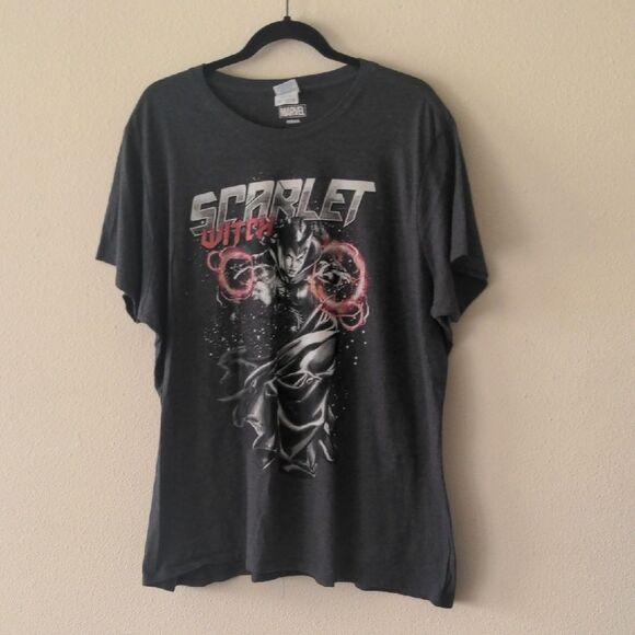 Marvel Scarlet Witch Heather Dark Gray Graphic T-Shirt - Picture 1 of 5